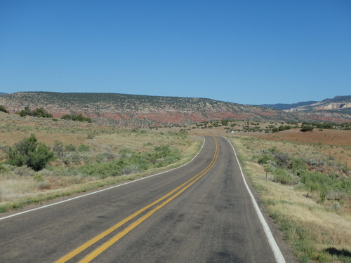 GDMBR: Heading east for red rock country.